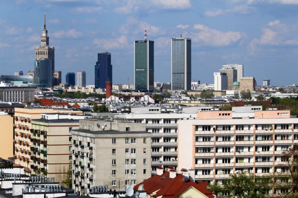 Panorama centrum Warszawy widziana z Grójeckiej przy Bitwy Warszawskiej 1920 r. Fot. Jerzy S. Majewski