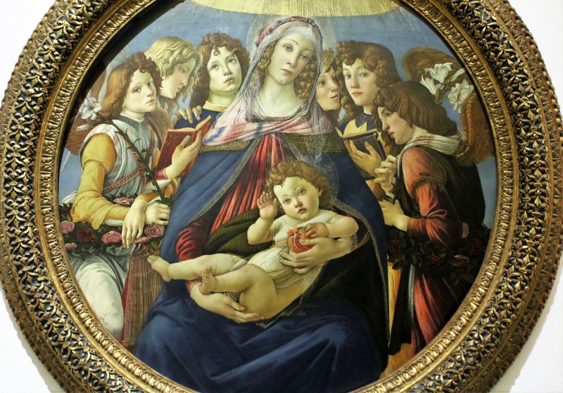 Alessandro Botticelli. Madonna z granatem 1487. Florencja. Galleria degli Ufizzi. Fot. Jerzy S. Majewski