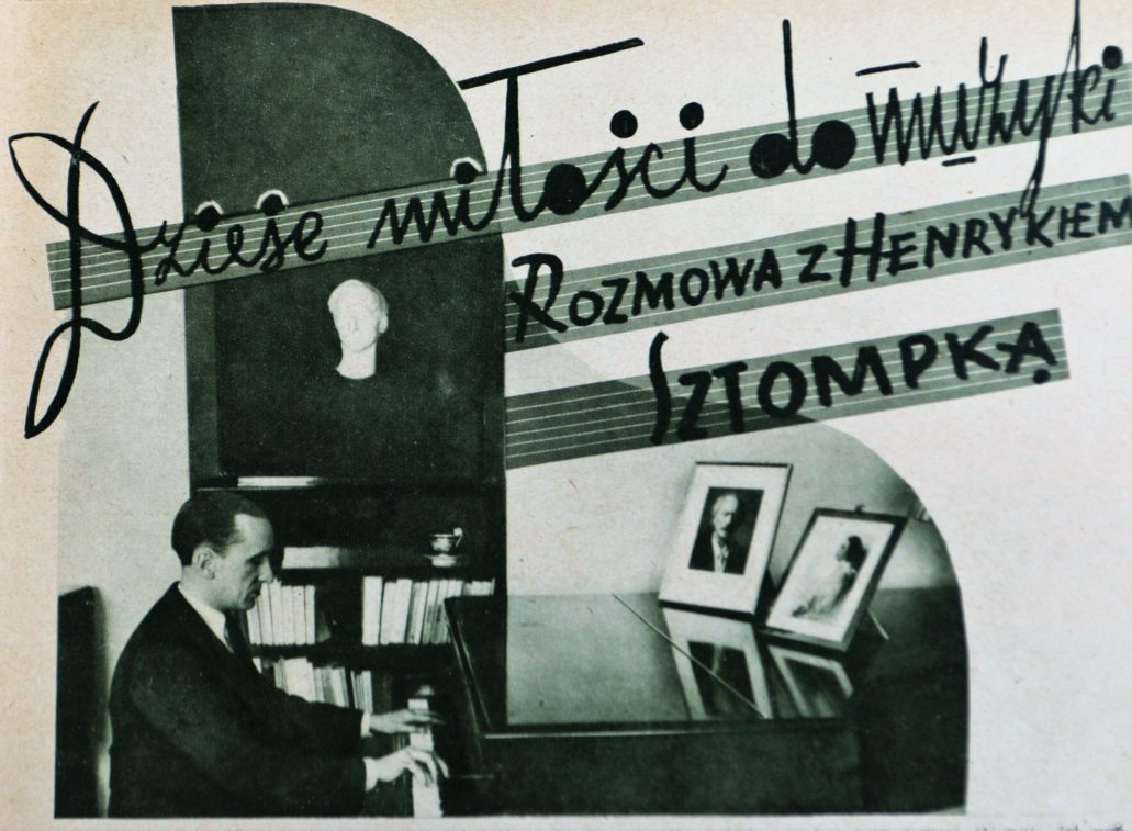 Henryk Sztompka w swoim mieszkaniu przy ul. Rozbrat 28/30. Zdjęcie ilustrujące wywiad z artystą zamieszczony na łamach tygodnika „Kino” z marca 1939 r.
