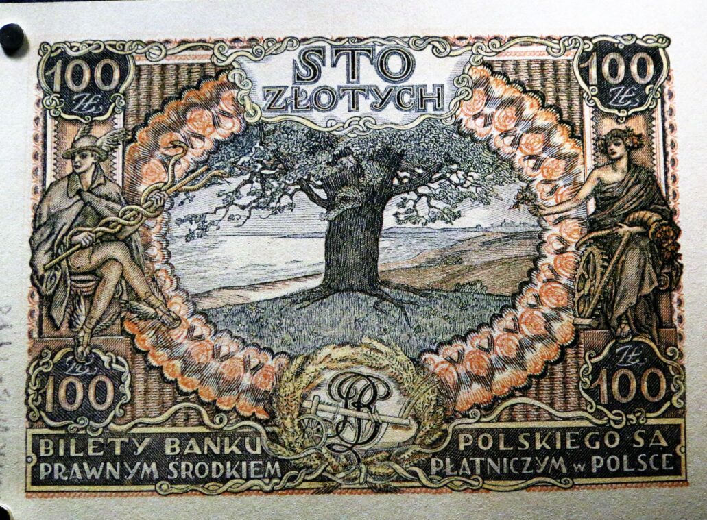 Projekt banknotu z lat 20. XX wieku. Fot. Jerzy S. Majewski