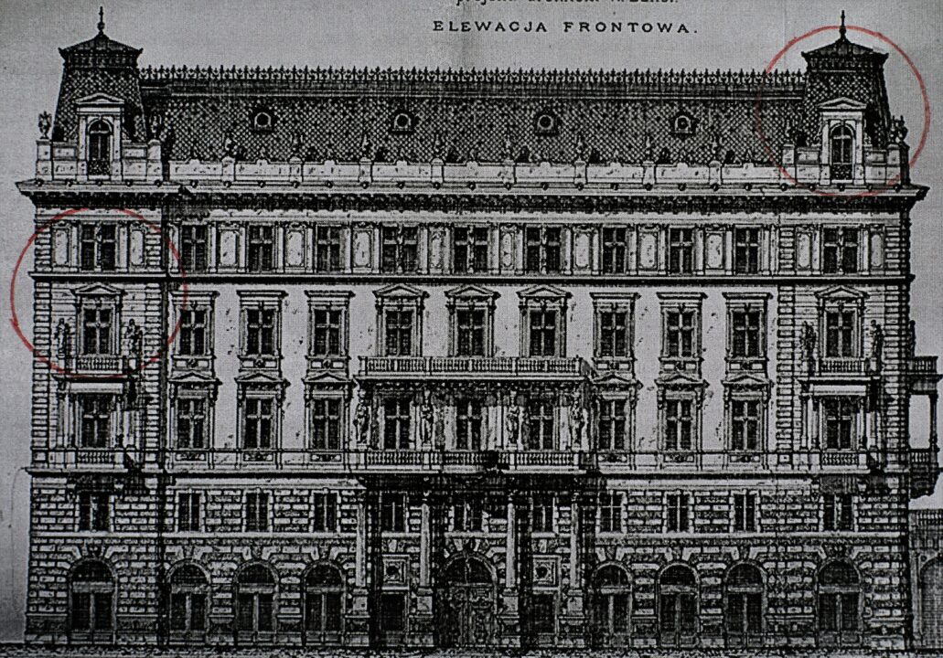 Witold Lanci, projekt fasady kamienicy Granzowa. Il. wg „Inżynieria i Budownictwo” 1881, nr 52 